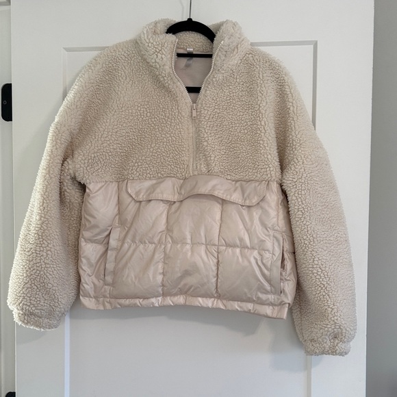 Fabletics Jackets & Blazers - Fabletics Cream Puffer Jacket Medium